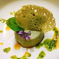 charlotte de courgette, tuile de parmesan